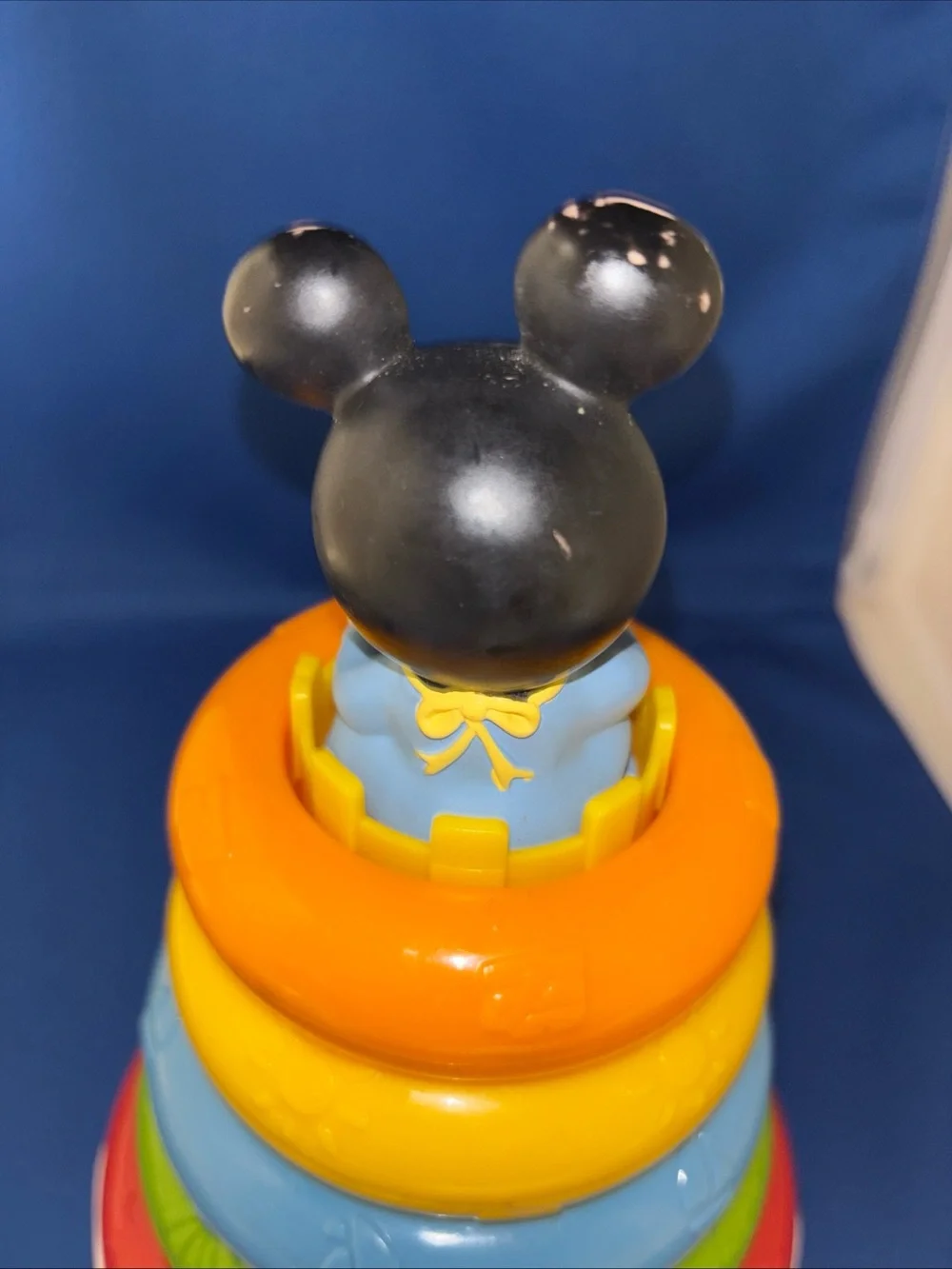 Vintage Baby Mickey Mouse Disney rainbow stacking rings By Clementoni